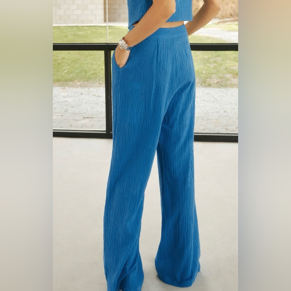 NEVER WORN Commense blue linen trouser pants